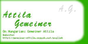 attila gemeiner business card